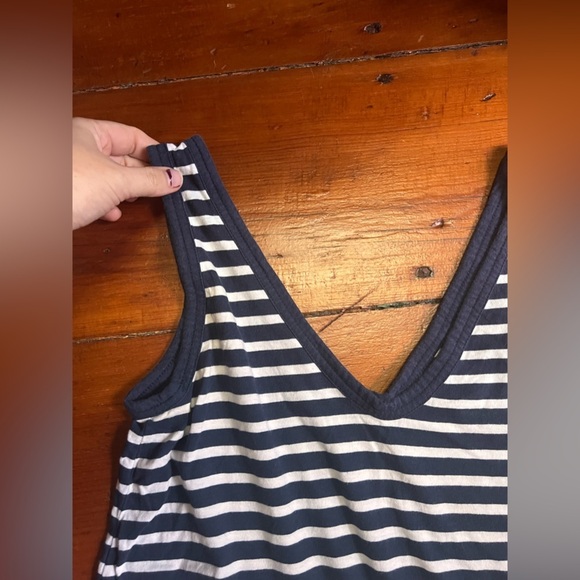 Everlane Small Womens striped v-neck tank dress knee length - Picture 5 of 5